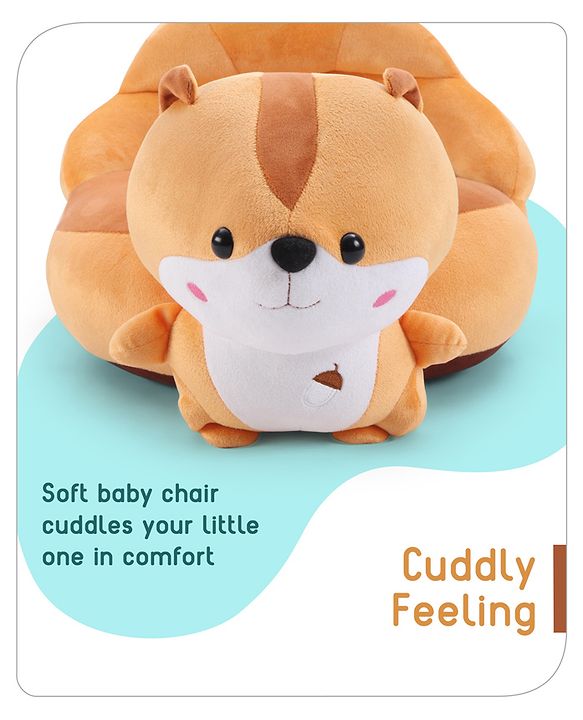 Babyhug Cat Shaped Soft Seat - Brown & White
