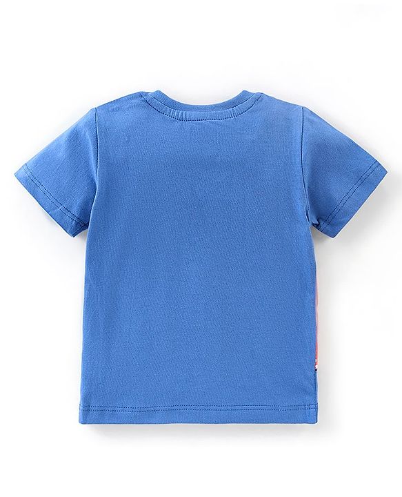Babyhug Cotton Half Sleeves T-Shirts Pack of 7 with Crab & Boat Print - Yellow & Blue