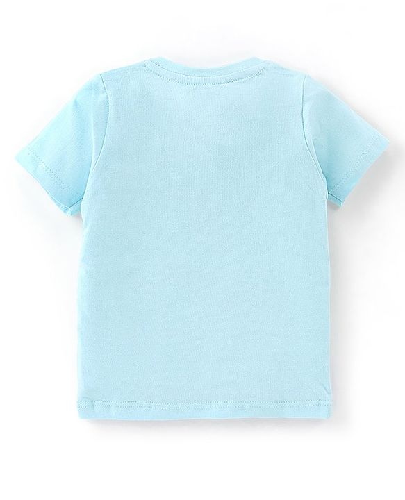 Babyhug Cotton Half Sleeves T-Shirts Pack of 7 with Crab & Boat Print - Yellow & Blue