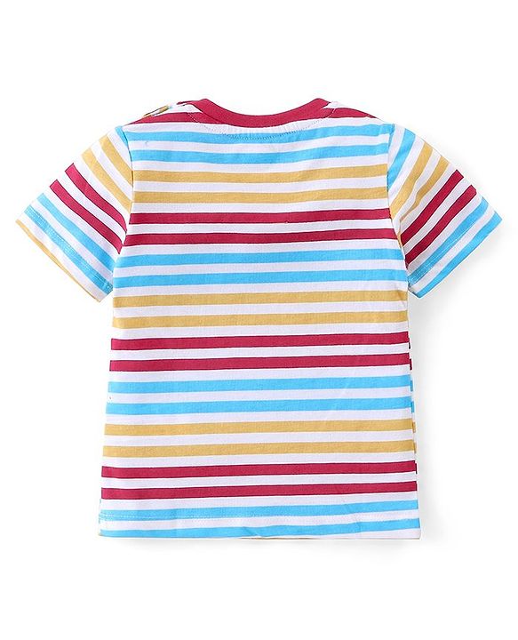 Babyhug Cotton Knit  Half Sleeves Plane Print T-Shirts Pack of 5 - Multicolor