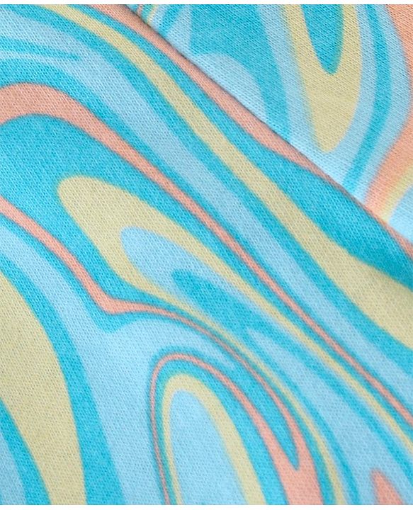 Babyhug Cotton Jersey Knit Mid Thigh Length Shorts Stripes & Marble Print Pack of 3 - Orange & Blue