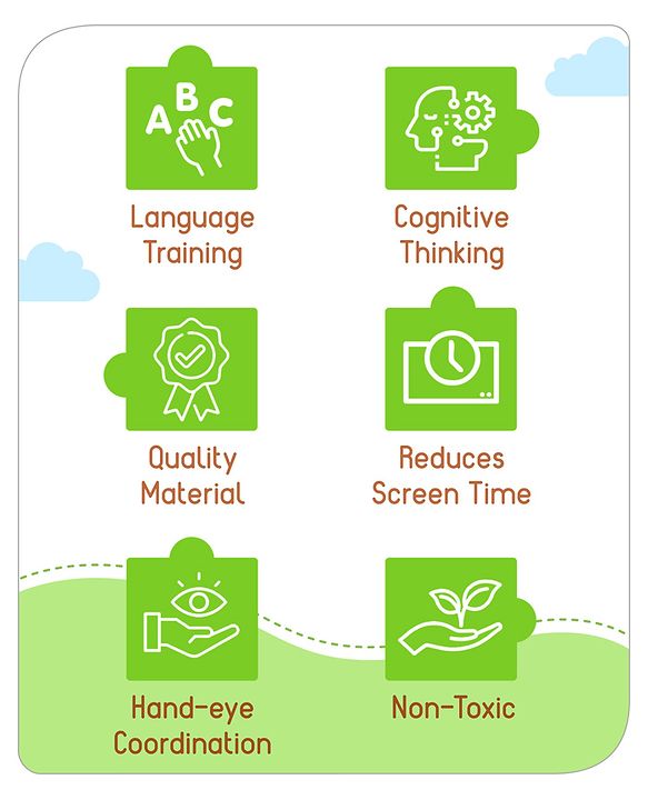 Babyhug 60 Pcs Magnetic Animal Puzzle Set with 2 in 1 Board| Playset With Write & Wipe Feature with Sketch Pen and Duster| Learning and Educational Toy for 4-6 Years Kids| Gifting Toy| BIS Certified