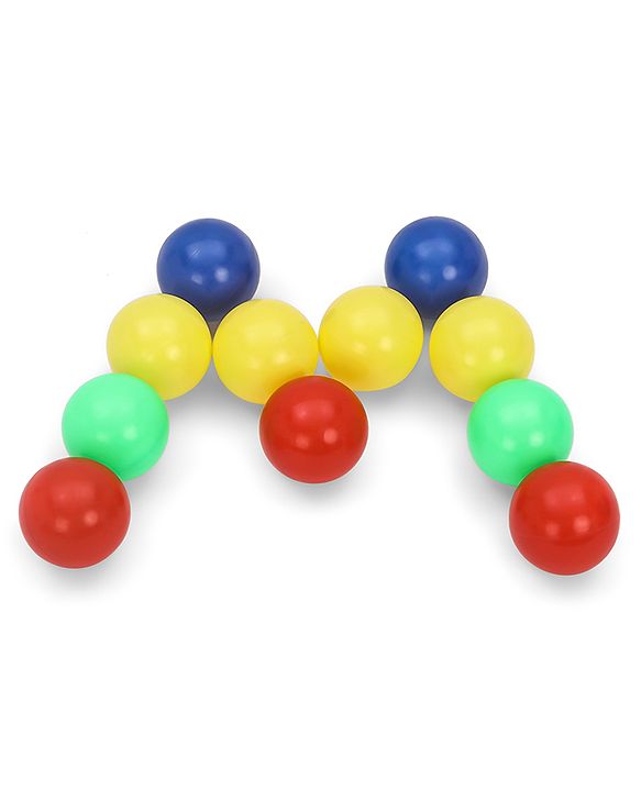 Babyhug 50 Pcs 7 cm Soft Plastic Ball Pack | BPA-Free Colorful Balls for Kids | Safe & Lightweight Play Balls for Ball Pits, Tents, Pools & Indoor Play |Soft-Edged |Multicolor Balls | BIS Certified