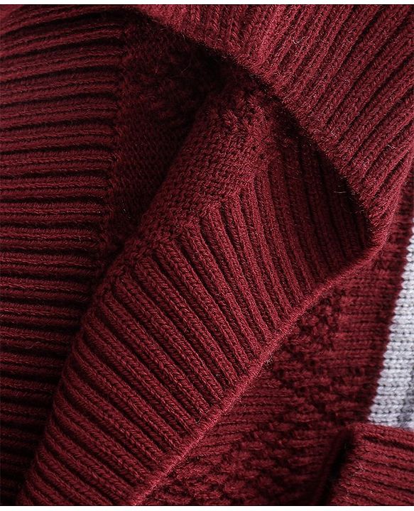 Babyhug Knit Full Sleeves Striped Design Sweater - Multicolor
