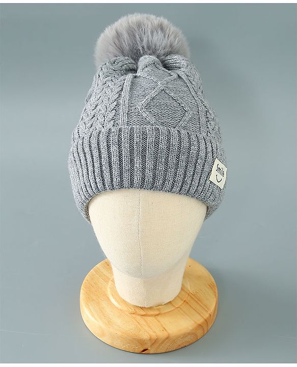 Babyhug Woolen Cap Grey - Diameter 11.5 cm