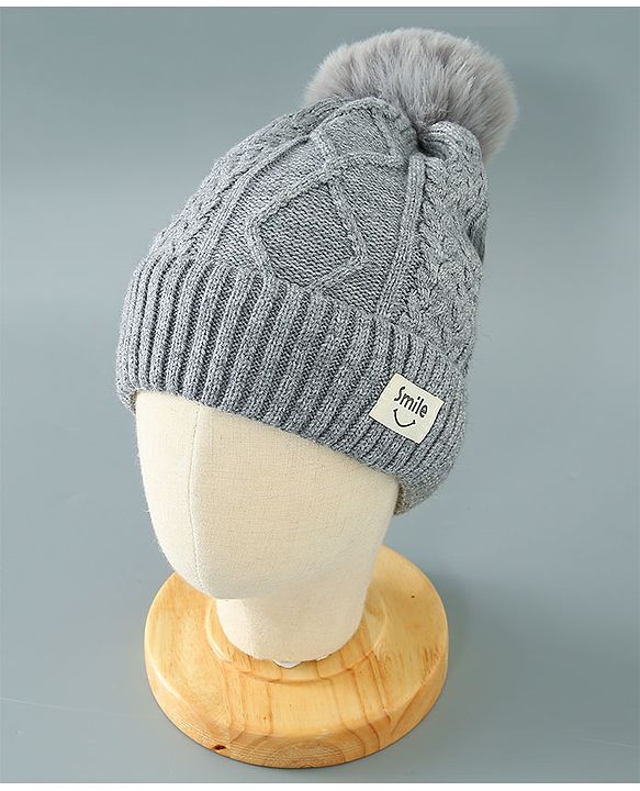 Babyhug Woolen Cap Grey - Diameter 11.5 cm