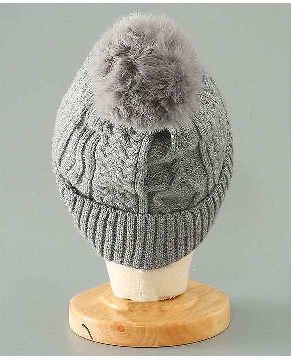 Babyhug Woolen Cap Grey - Diameter 11.5 cm