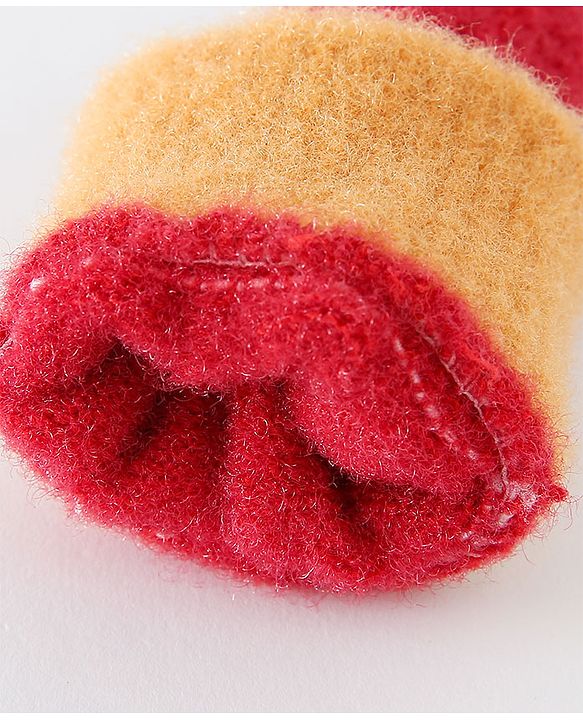 Babyhug Woollen Gloves Medium Size - Red