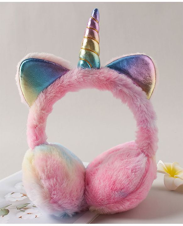 Babyhug Ear Muff with Unicorn Design - Multicolour