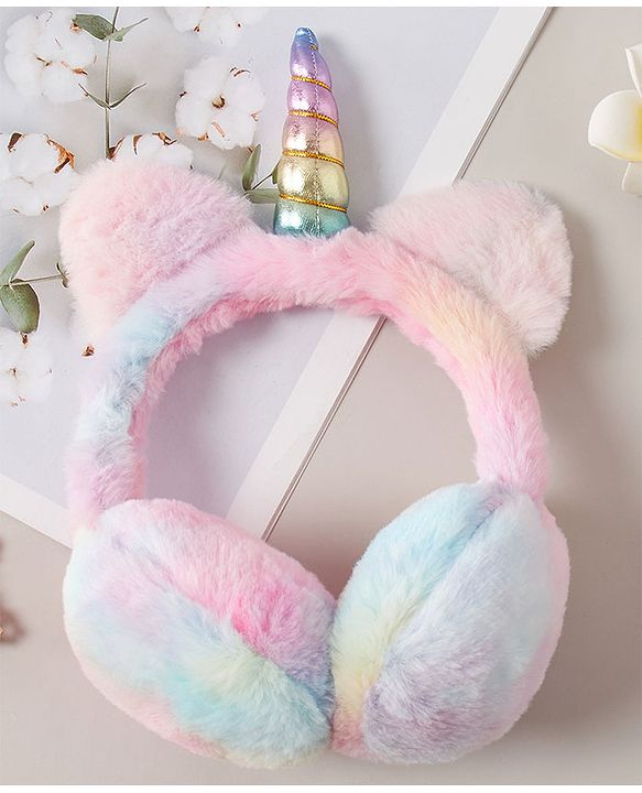 Babyhug Ear Muff with Unicorn Design - Multicolour