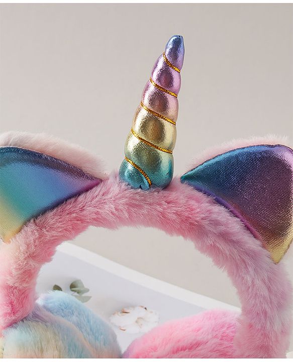 Babyhug Ear Muff with Unicorn Design - Multicolour