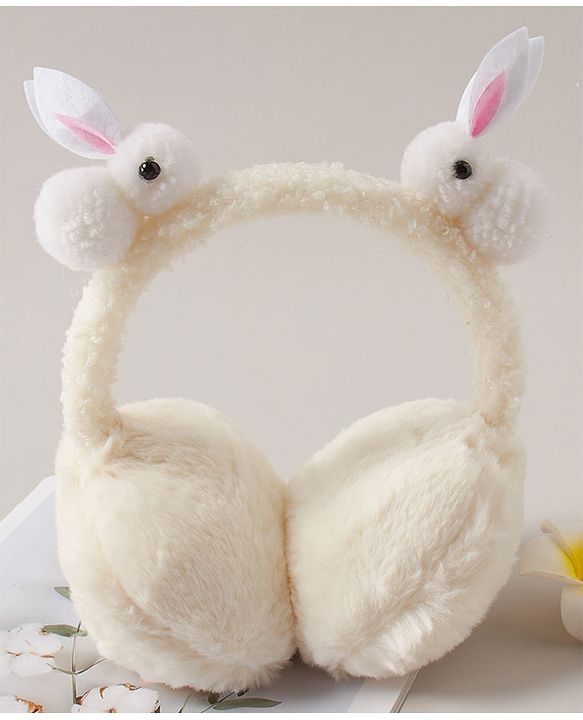 Babyhug Ear Muffs with Rabbit Design - Beige