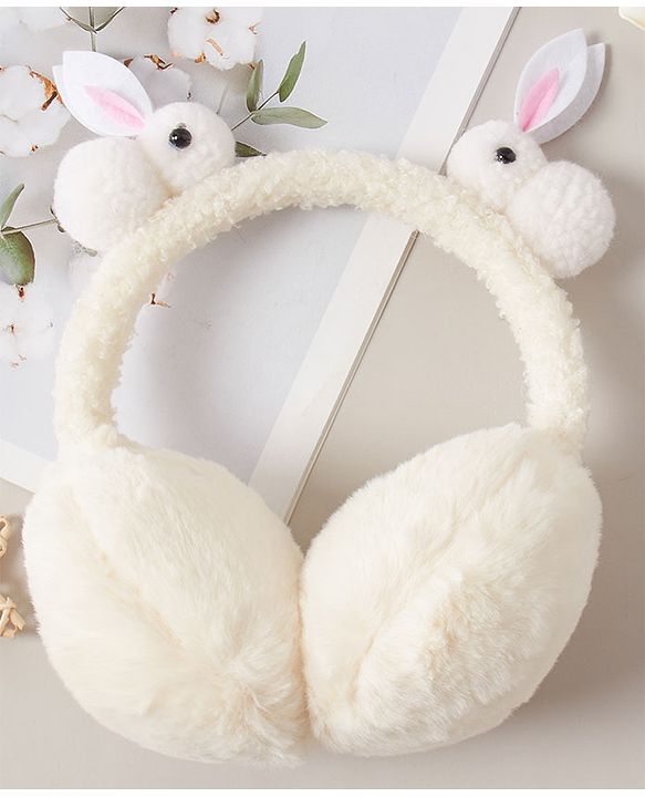 Babyhug Ear Muffs with Rabbit Design - Beige
