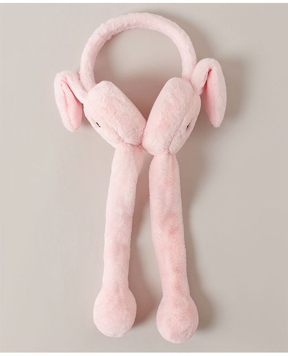 Babyhug Ear Muffs with Bunny Design - Pink