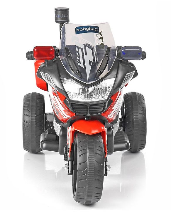 Babyhug Battery Operated Three Wheel Ride on Bike  Red | With Music & Lights| Pre-loaded Music with USB & AUX| Easy to Assemble| Comfortable Seat| Easy to Operate| Rechargeable Battery