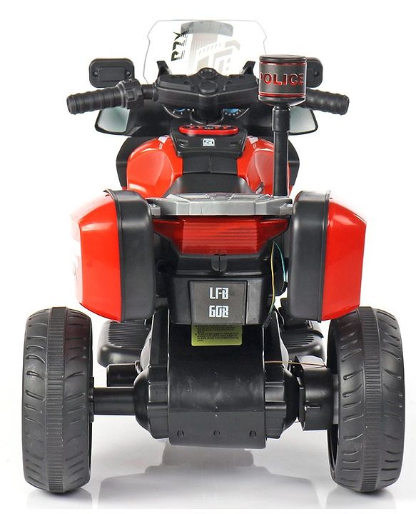 Babyhug Battery Operated Three Wheel Ride on Bike  Red | With Music & Lights| Pre-loaded Music with USB & AUX| Easy to Assemble| Comfortable Seat| Easy to Operate| Rechargeable Battery