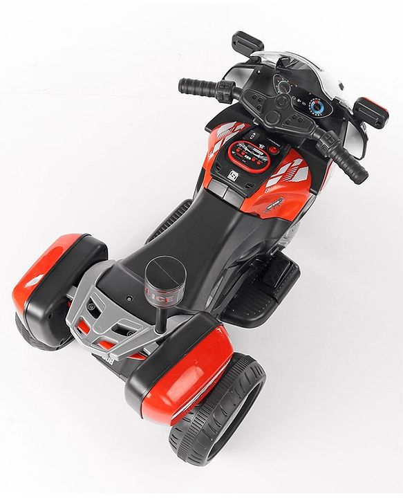 Babyhug Battery Operated Three Wheel Ride on Bike  Red | With Music & Lights| Pre-loaded Music with USB & AUX| Easy to Assemble| Comfortable Seat| Easy to Operate| Rechargeable Battery