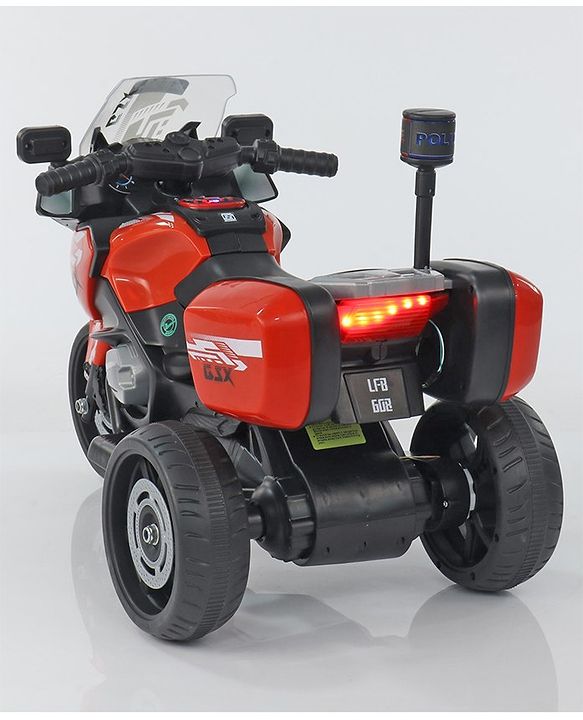 Babyhug Battery Operated Three Wheel Ride on Bike  Red | With Music & Lights| Pre-loaded Music with USB & AUX| Easy to Assemble| Comfortable Seat| Easy to Operate| Rechargeable Battery