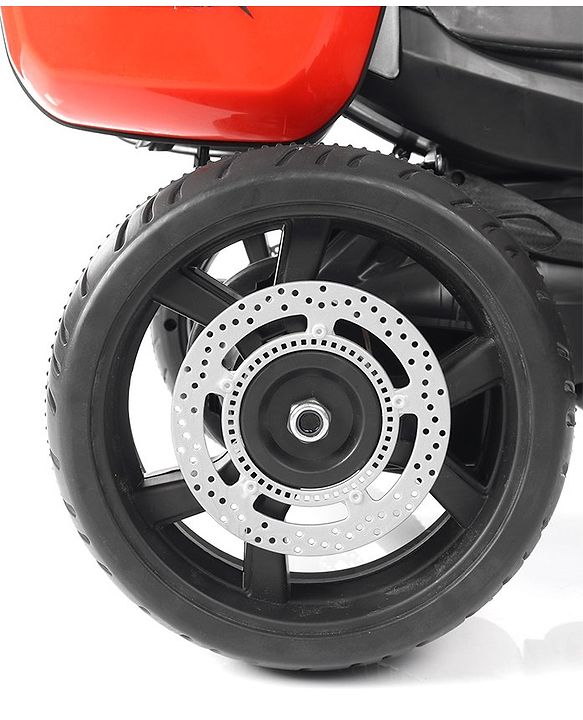Babyhug Battery Operated Three Wheel Ride on Bike  Red | With Music & Lights| Pre-loaded Music with USB & AUX| Easy to Assemble| Comfortable Seat| Easy to Operate| Rechargeable Battery