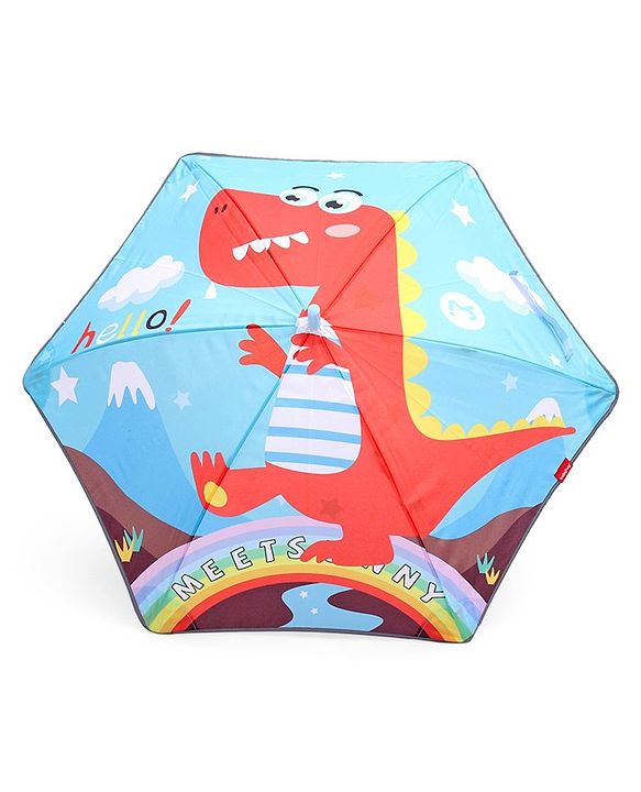 Babyhug Unisex Dinosaur Print Kid's Umbrella - Multicolor