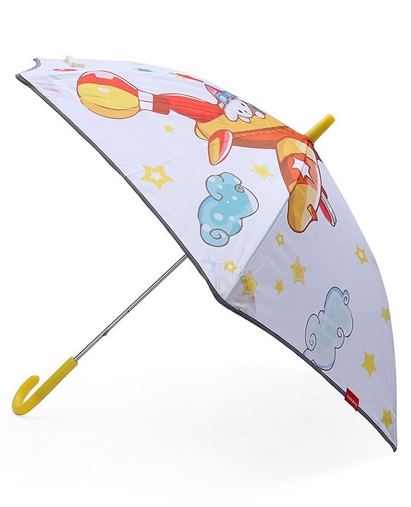 Babyhug Unisex Plane Print Kids Umbrella - Multicolour