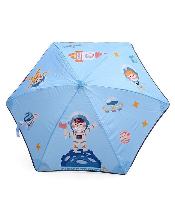 Babyhug Unisex Space Print Kids Umbrella - Multicolor