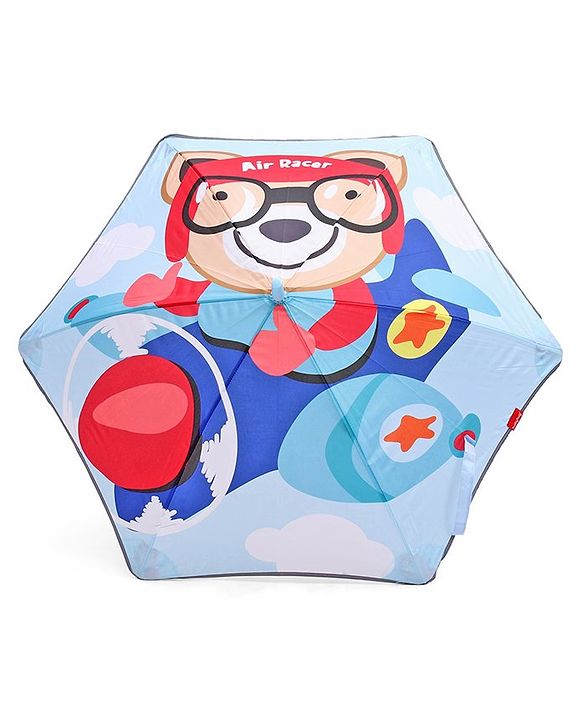 Babyhug Unisex Racer Print Kids Umbrella - Multicolor