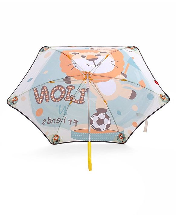 Babyhug Unisex Lion Print Kids Umbrella - Multicolor