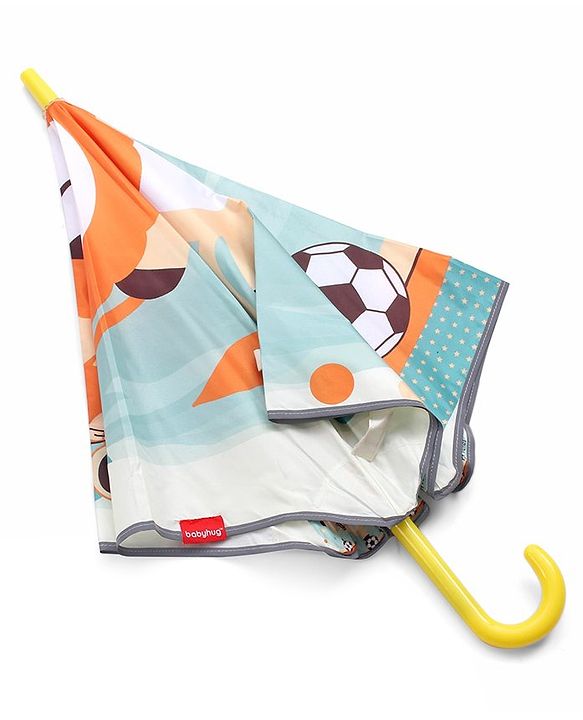 Babyhug Unisex Lion Print Kids Umbrella - Multicolor