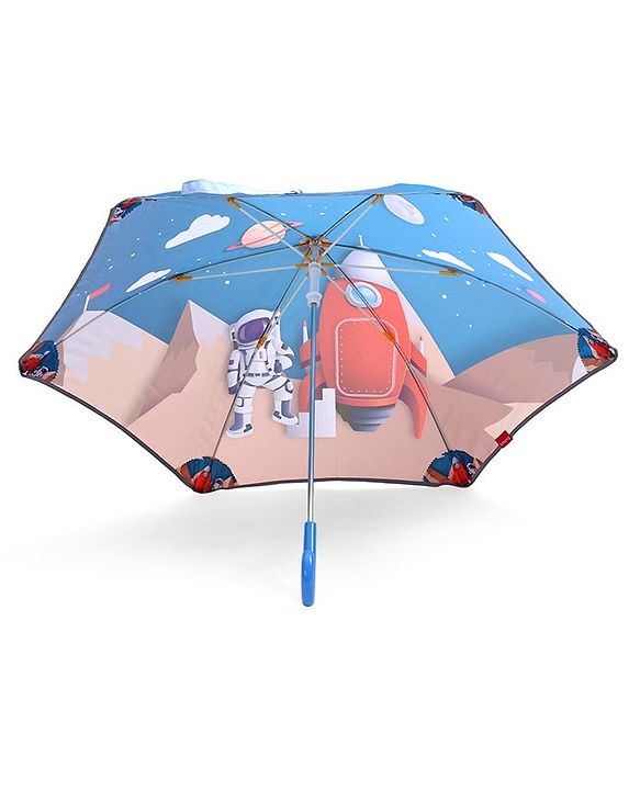 Babyhug Unisex Space Print Kids Umbrella - Multicolour