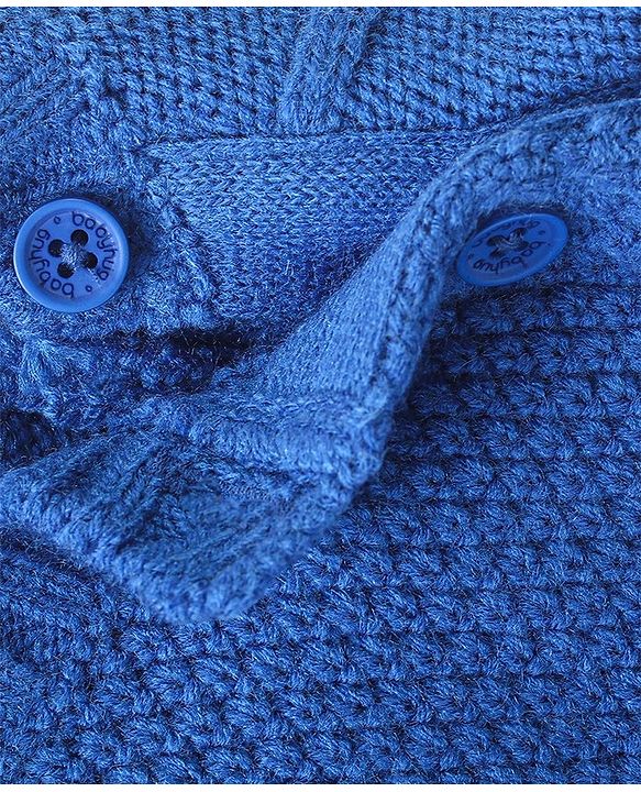 Babyhug Full Sleeves Sweater Puppy Design- Blue
