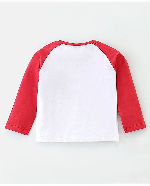Babyhug Cotton Knit  Raglan Sleeves Koala Printed Night Suit - Red