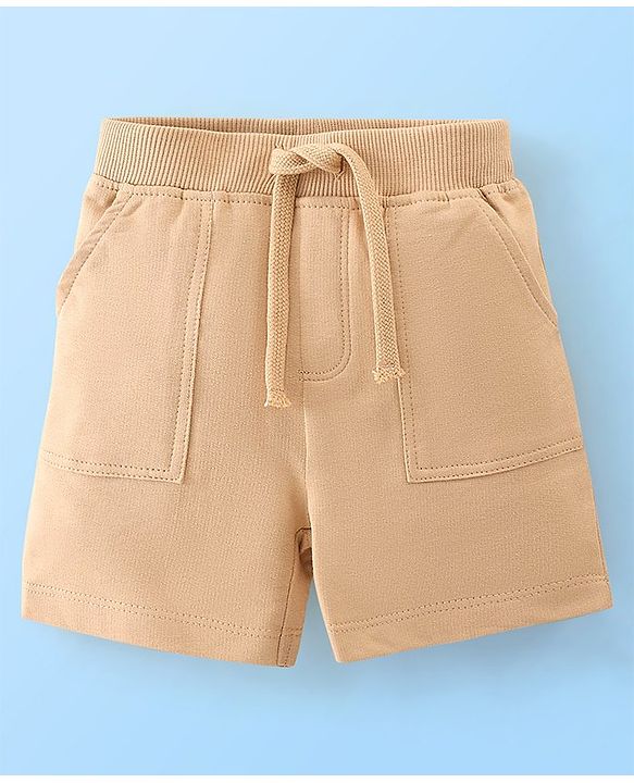 Babyhug Cotton Knit Half Sleeves T-Shirt and Shorts Set Jungle Print - Green & Brown