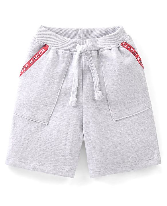 Babyhug Cotton Half Sleeves T-Shirt & Shorts Set Bear Print- Red & White