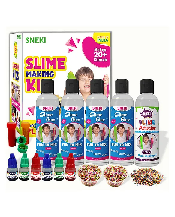 Slime Making Kit Set For Boys Girls Kids 3 Transparent Scented Glue 1  Activator Kit (Make