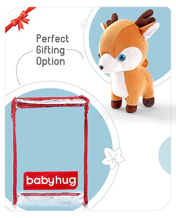 Babyhug Reindeer Soft Toy Brown - Height 25 cm
