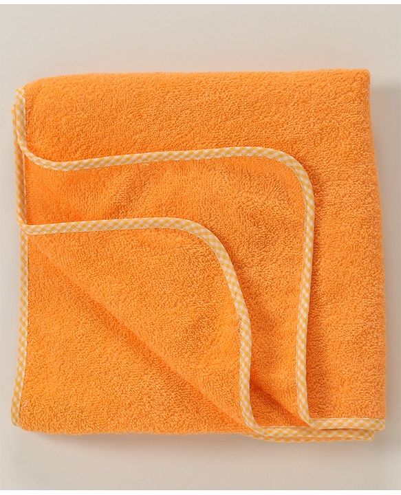 Babyhug Frog Patch Embroidered Towel without Hood - Orange