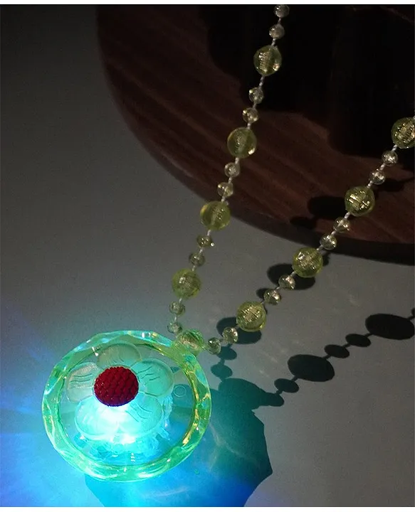 LED Light up Crystal Pendant Necklace - multi color Glow crystal jewelry  Necklace - YouTube