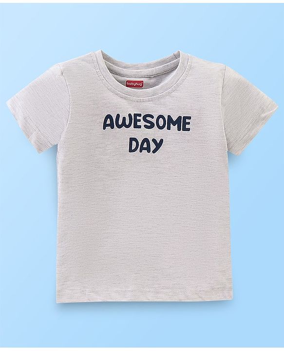 Babyhug Cotton Woven Full Sleeves Shirt With T-Shirt With Text & Animals Print - Navy Blue & White