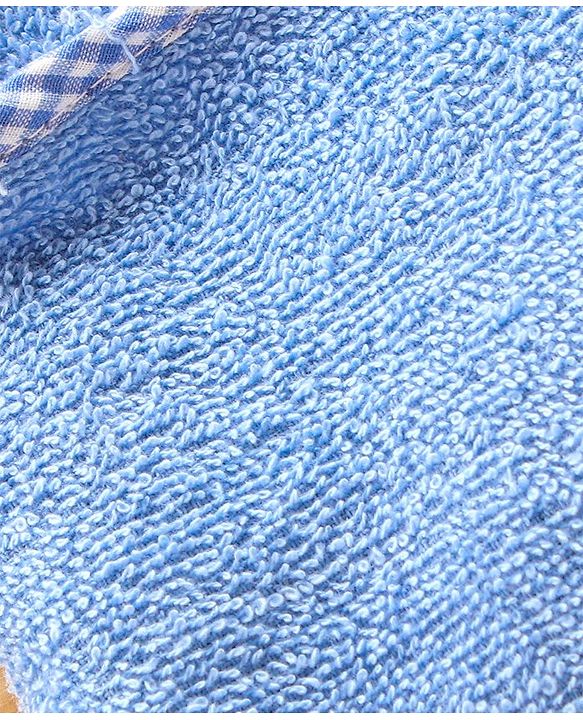 Babyhug Hooded Towel With Elephant Embroidery - Blue