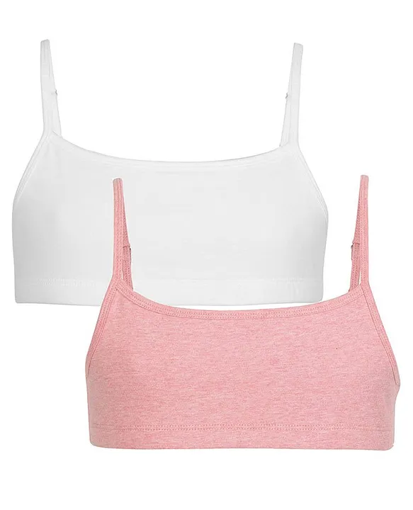 Buy Charm n Cherish Pack Of 2 Solid Beginners Bra Pink & White for Girls  (15-16Years) Online in India, Shop at  - 13771920