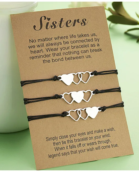 Chic 3 Pieces Letter Heart Charm Seed Bead Stackable Bracelet Set –  ArtGalleryZen