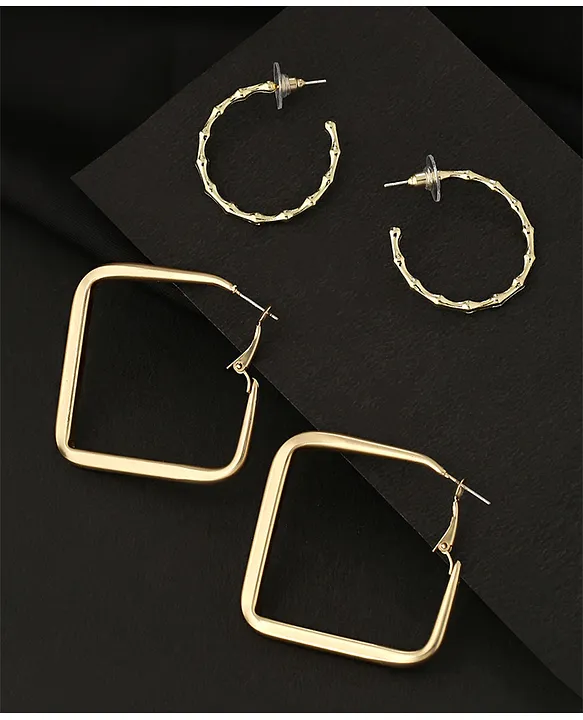 14K Yellow Gold Satin Wide Hoop Earrings With Confetti Diamonds - 140-12523