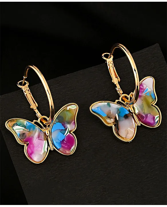 KIKICHIC | NYC | Dangling Butterfly Huggies Hoop Earrings Sterling Silver  (925) in 14k Gold, Rose Gold and White Gold.