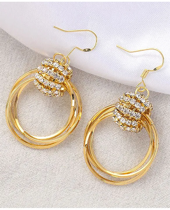 Twist Drop Euro Rope Twist Fashion Dangle Earrings in 14k Yellow Gold