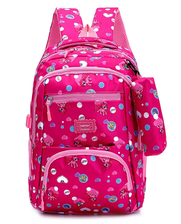 Tinytot 20 Litre, Stylish & Trendy Water Resistant Hi Storage School  Collage Travel Backpack Bag with Pencil Pouch for Girls & Women, 2nd  Standard onward, 17 In…