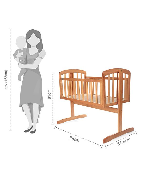 Babyhug Joy Cradle With Mosquito Net - Natural