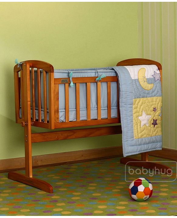 Babyhug Joy Cradle With Mosquito Net - Natural