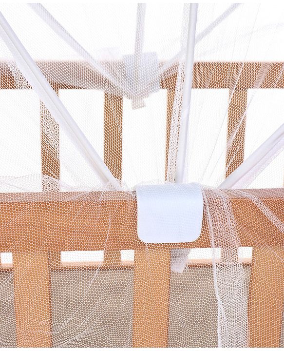 Babyhug Joy Cradle With Mosquito Net - Natural