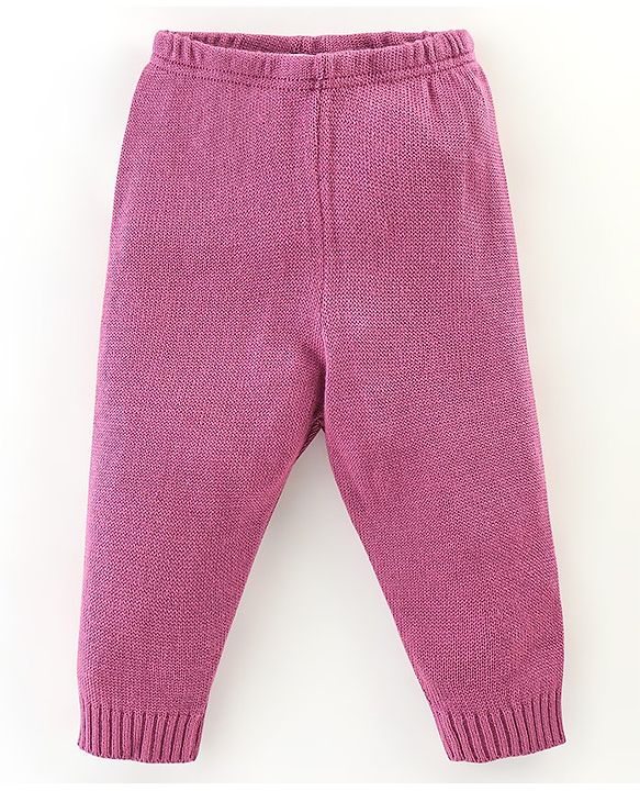 Babyhug Knit Full Sleeves Printed Baby Sweater Sets - Pink